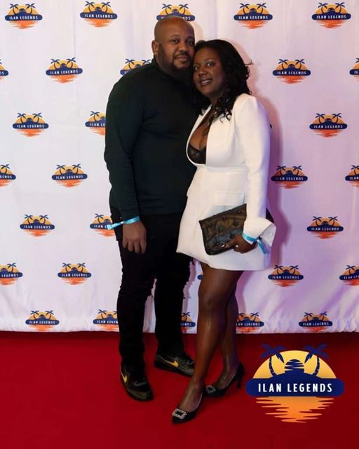 A couple on the red carpet