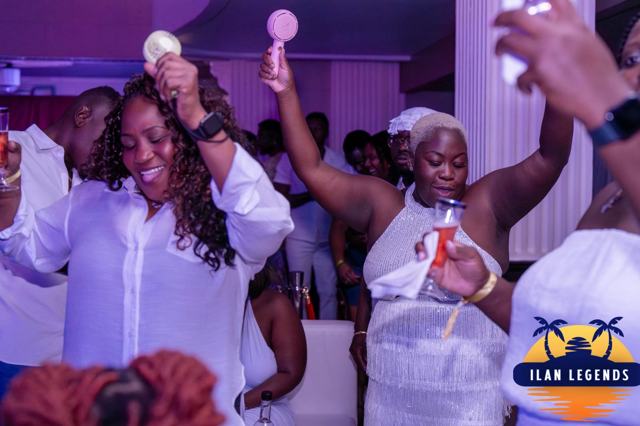 Guests celebrating on the dance floor
