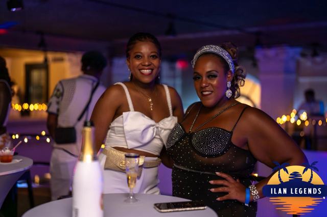 Two guests at a table